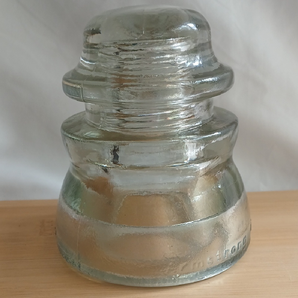 Vintage Clear Glass Armstrong Insulator